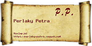 Perlaky Petra névjegykártya