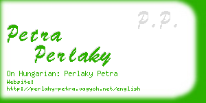 petra perlaky business card